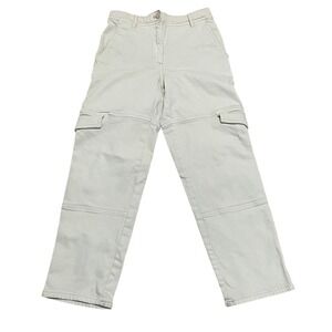 Wilfred Free‎ Cream Beige Straight Leg Utility Cargo Pants Stretch Women's 2